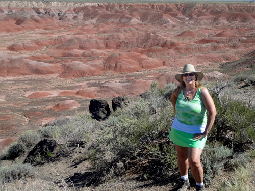 Karen Duquette at Kachina Point in the Painted Desert